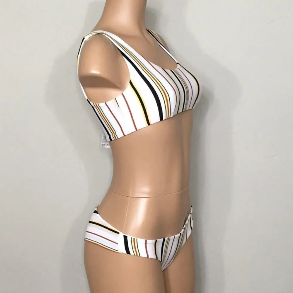 New Volcom stripe bikini. S/M